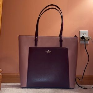 Large Kate Spade purse, Maroon and Wine colored